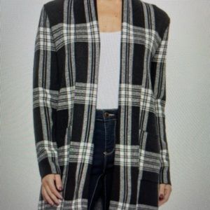 Max Studio plaid cardigan sweater
